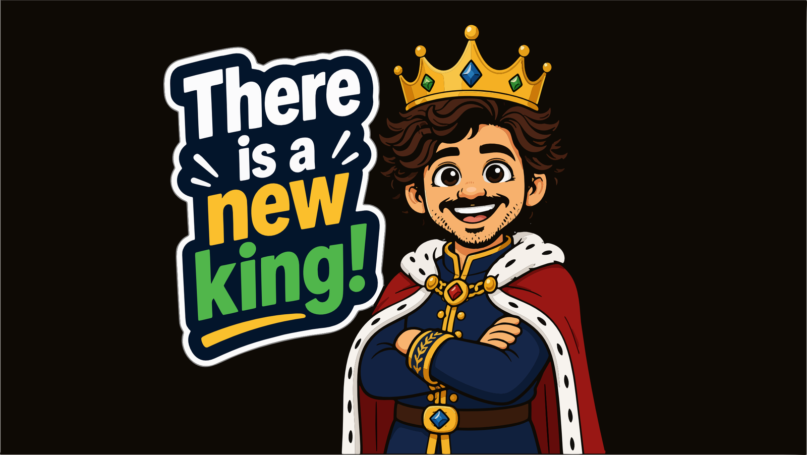 Market Ralph wearing a crown beside the words There is a new king, illustrating the landing page becoming the campaign