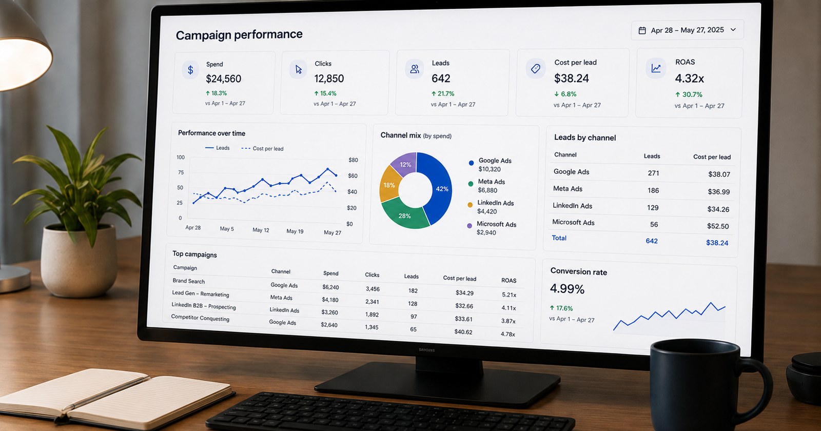 Campaign performance dashboard